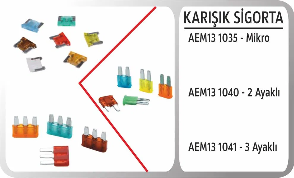 1040 Bicak Sigorta 2 Ayaklı Karısık | AEM