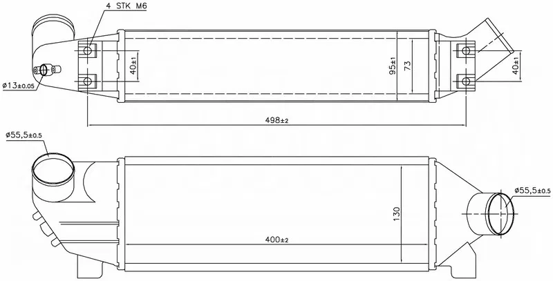 ME1C15 9L440 BE Turbo Radyatörü Ford Transit 01- 2.0 TDCI | IFR511073 ORIS