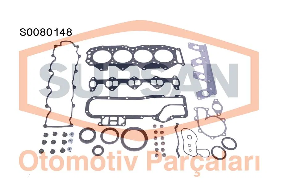 8ASX10271 Tam Conta Takımı Keçeli, Subap LASTİKLİ-SKCLİ Mazda 2500 12V ENG. WL-T Ford Ranger 2500 12V ENG. WL/WL-T | S0080148 SUPSAN