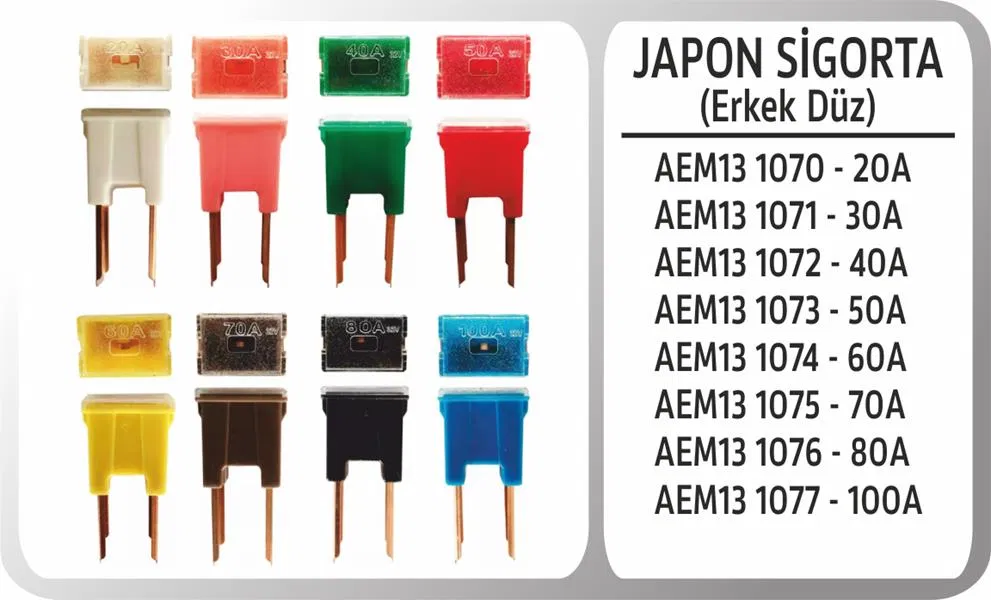 1075 Japon Sigorta Erkek Düz 70A | AEM