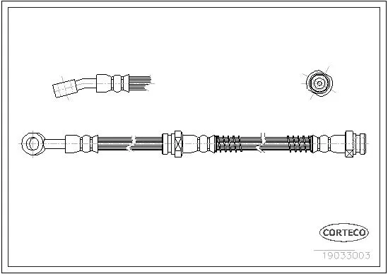 587313A000 Fren Hortumu Hyundai Trajet | 19033003 CORTECO
