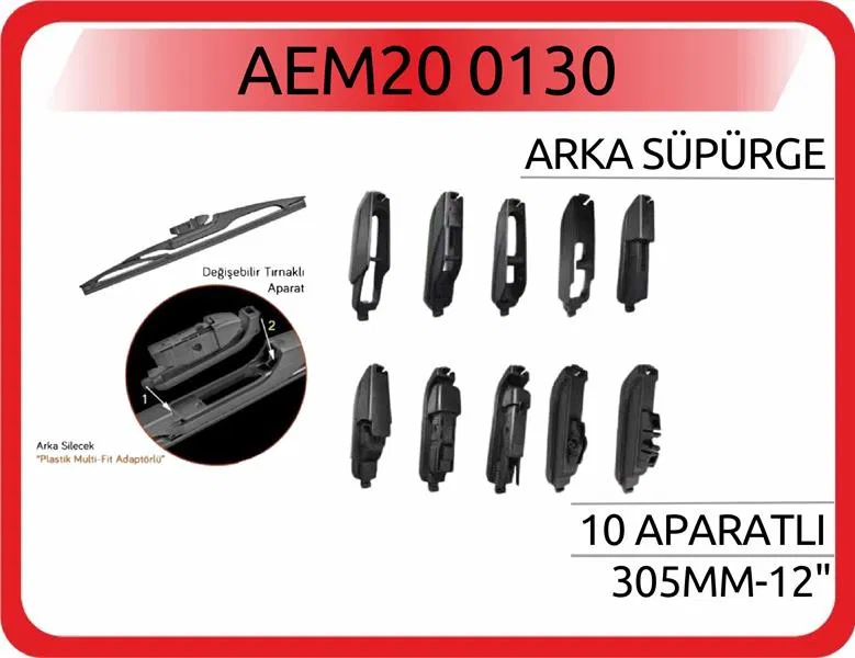 Arka Süpürge 10 Aparatlı 305mm-12" | AEM20-0130 AEM