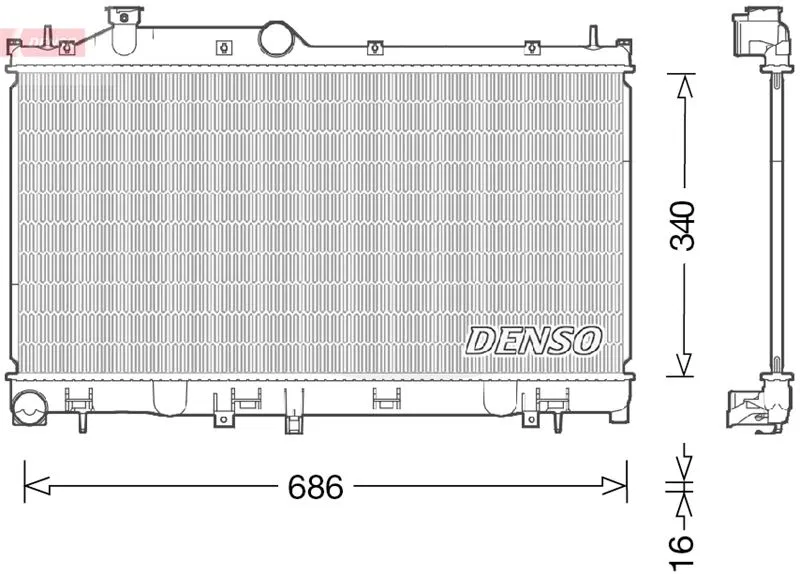 45111SG000 Su Radyatörü | DRM36021 DENSO