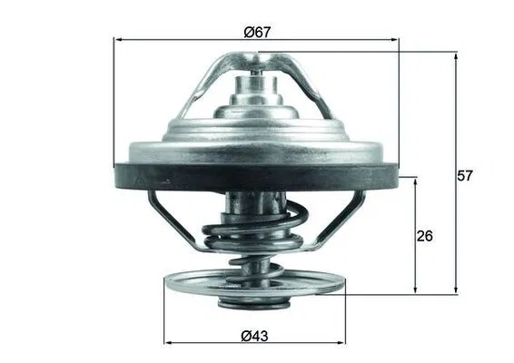 51064010047 Termostat Thermostat İnsert | TX15879 MAHLE