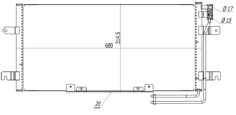 7D0820411 Klima Brazing Condenser A/M Transporter T4 90+ | CVW613020 ORIS