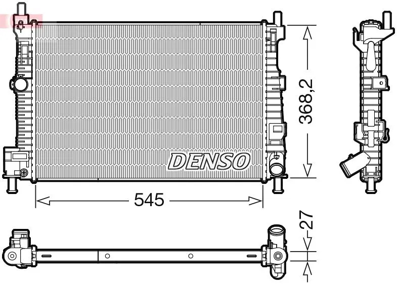 Y64215200B RADİATOR. Engine Cooling Mazda 3 (09-14) | DRM44045 DENSO