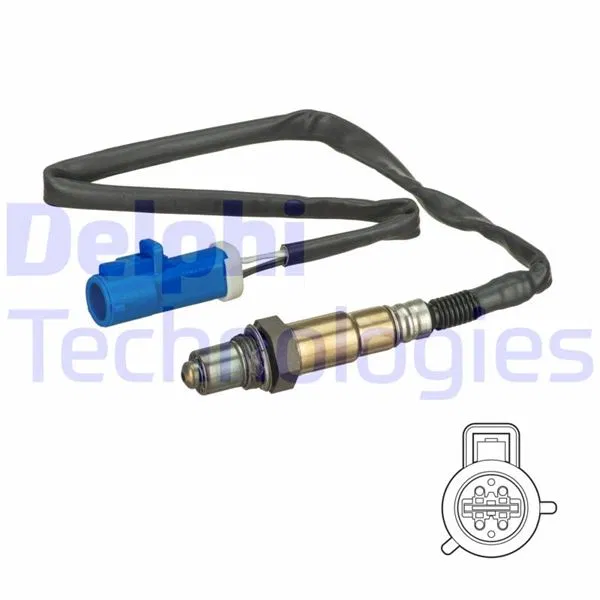 1254769 Oksijen (Lambda) Sensörü Ford Focus II 2.0 / 2.0 LPG 08-11, C Max 1.8 / 2.0 / 2.0 LPG 07-10, Volvo S40, V50 | ES20646-12B1 DELPHI