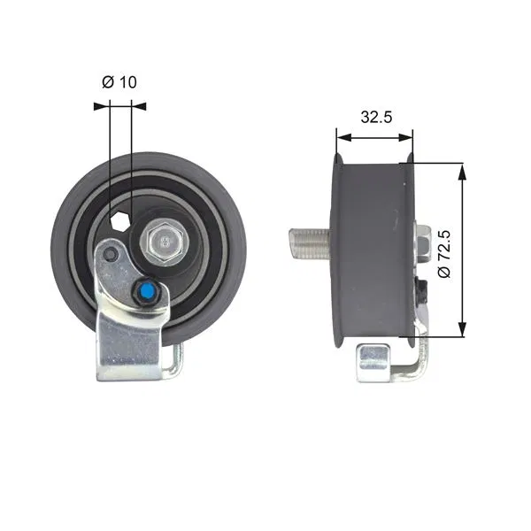 058109119B Gergi Rulmanı ( VW Passat 97-00 1.8 T Adr Aeb Apu Motor ) | T43065 GATES