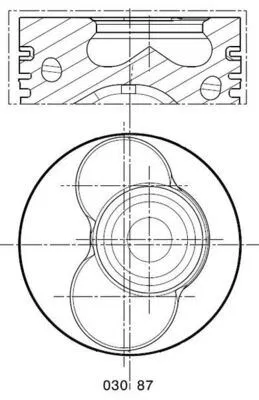 Piston Complete VW | 0308712 MAHLE