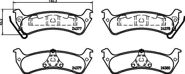 XL2Z2200AA Arka Balata USA EXPLORER(99-01) | 671190 VALEO