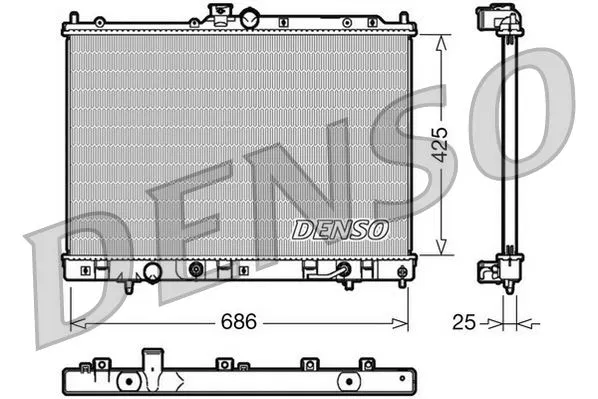 MN156319 Su Radyatörü Mitsubishi Outlander I | DRM45030 DENSO