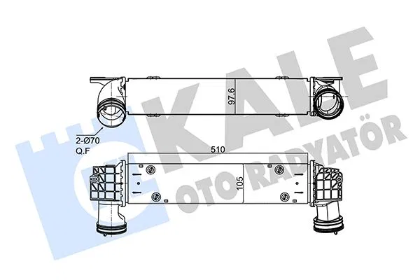 7800680 Turbo Radyatörü (Intercooler) BMW 3 E90-E91-E92-E93 05- | 352510 KALE