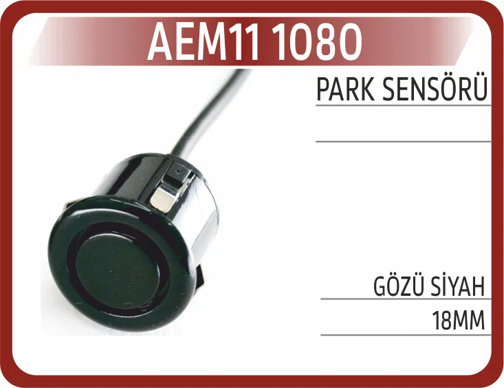 Park Sensörü Gözü Siyah 18mm | AEM11-1080 AEM