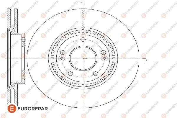 517123K150 Ön Fren Diski (Hava Kanallı) Hyundai ix35 2.0L | 1618889980 EUROREPAR