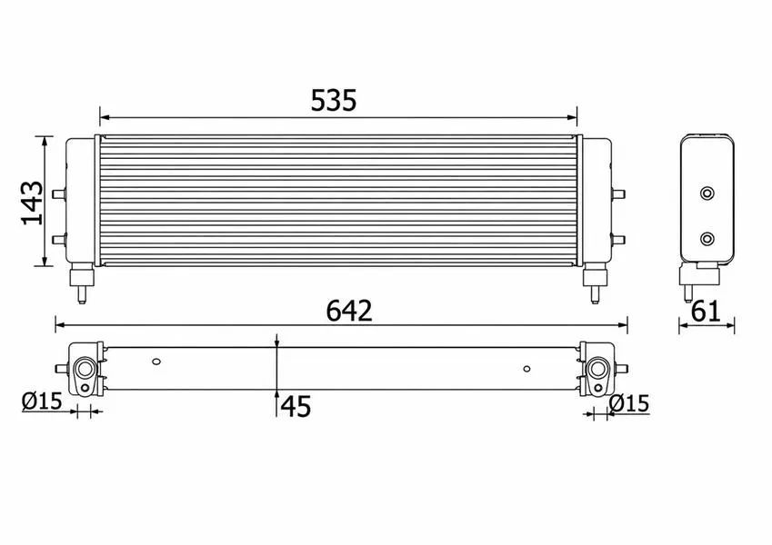 17212284260 Yağ Radyatörü M5 / M6 / M8 Brazed 535x143x45 | RO 904260 RADISEN