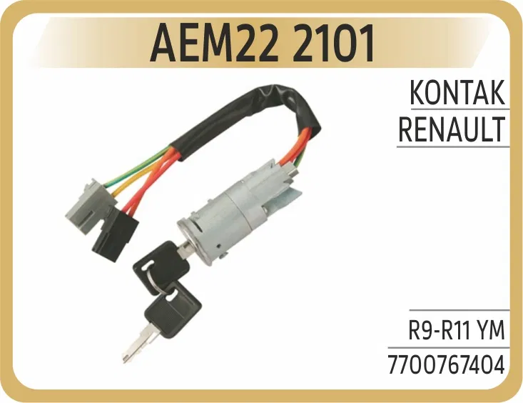 7700772942 Kontak Anahtarı Kilitli Renault R9-R11 Yeni | 2101 AEM