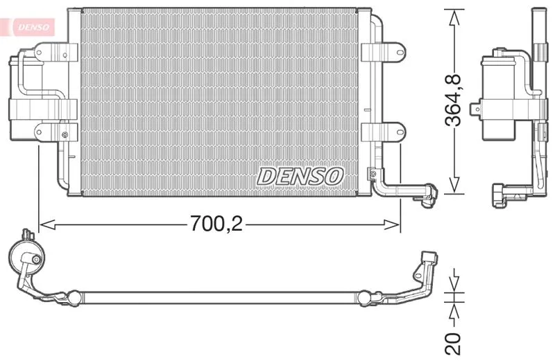 1JO820411N Kondansatör, Klima Sistemi | DCN32021 DENSO