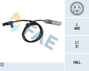 34526762465 Tekerlek Hiz Sensörü - ABS BMW 1 | 78186 FAE