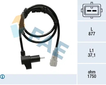 4545.49 Tekerlek Hiz Sensörü - ABS Peugeot 406 Break | 78371 FAE