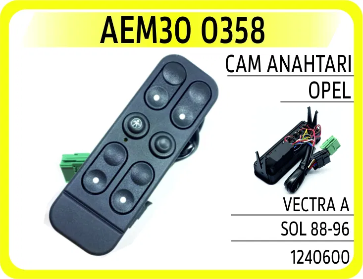1240600 Cam Anahtarı Opel Vectra A Sol 88-96 | 0358 AEM