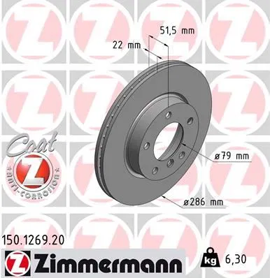 34116864060 Fren Diski Ön BMW E36 E46 E85 | 150.1269.20 ZIMMERMANN