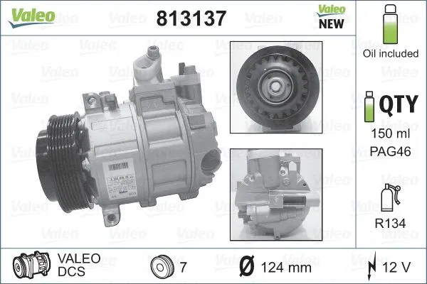 A0022303011 Kompresör Mercedes C Class - Clk | 813137 VALEO