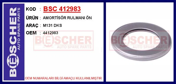 4412983 Amortisör Rulmanı Ön M131 Dks | BESCHER