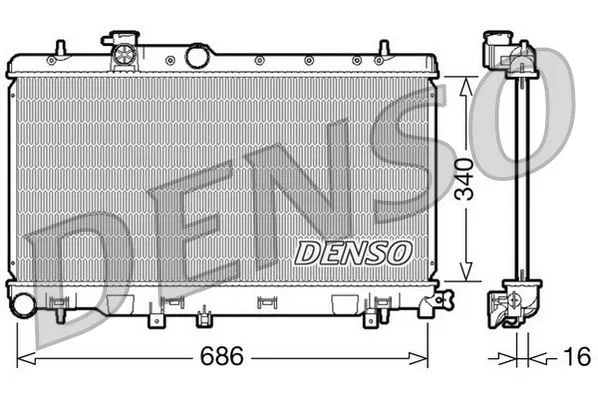 45111FE080 Su Radyatörü Subaru Impreza | DRM36006 DENSO