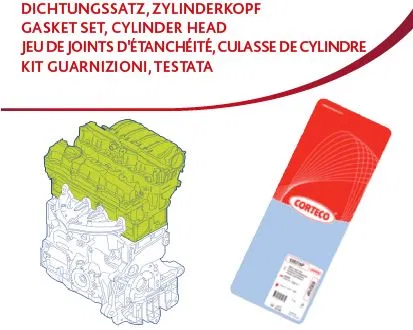 71718658 (417128P) Üst Takım Conta Skc'siz+Keçeli+Subap | 83417128 CORTECO