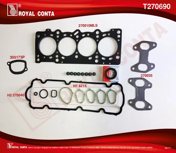 71736315 Üst Takım Conta Tk. Skc'li Fiat Doblo 01- | T270690 ROYAL