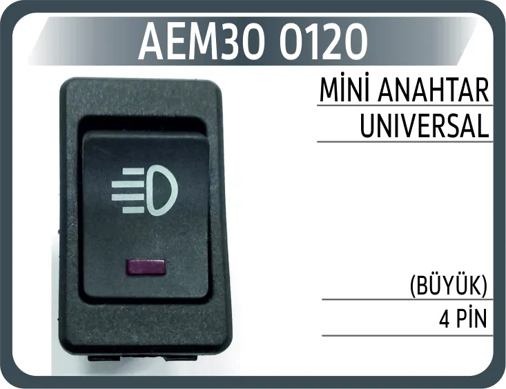 0120 Mini Anahtar Universal (BÜYÜK)4 Pin | AEM