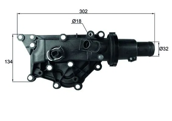 8200700094 Termostat 83 °C Renault Clio III 05- Fluence | TH5983 MAHLE