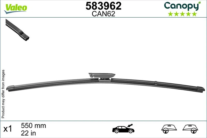 4B0955425 Silecek Süpürgesi (550 mm) Canopy | 583962 VALEO