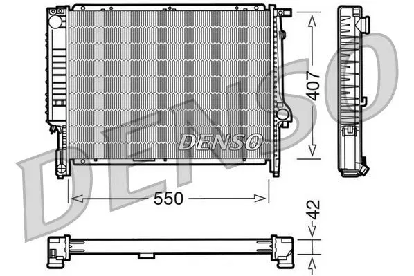 17112244646 RADİATOR. Engine Cooling BMW 3 (E36) (90-00) | DRM05039 DENSO