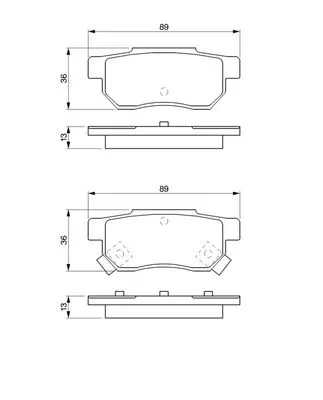 43022SR3G00 Fren Balatası Arka Honda Civic 1.4 / 1.6 96-00, Accord III 85-89, Jazz II 02-, City 05-, Land Rover 25, 45, 200, 400 90- | 0 986 461 131 BOSCH
