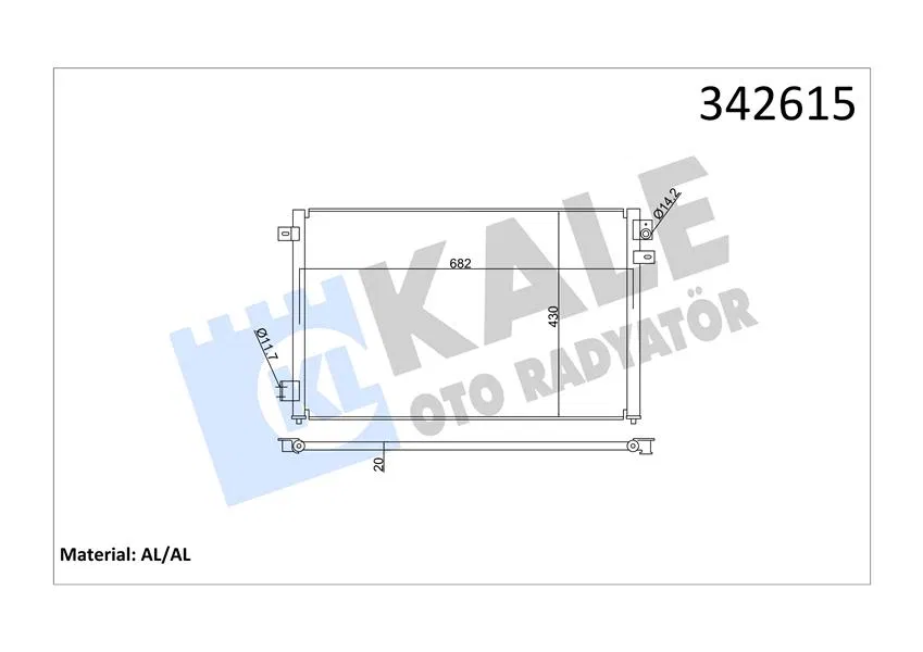 XR854219 Klima Radyatoru AJ-V6 Fb AJ-V8 AJ8FT S-TYPE II X | 342615 KALE