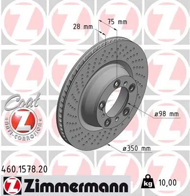 99735240501 Fren Disk Porsche 911 | 460.1578.20 ZIMMERMANN