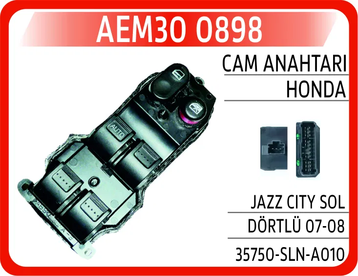 35750SLNA010 Cam Anahtarı Honda Jazz City Sol Dörtlü 07-08 | 0898 AEM