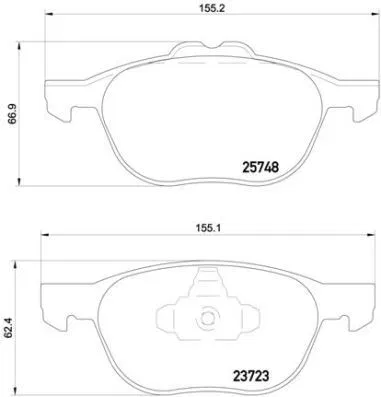 MECV6J2K021AA Ön Balata Focus 04-18 Cmax 07-19 Kuga I -II | P24158 BREMBO