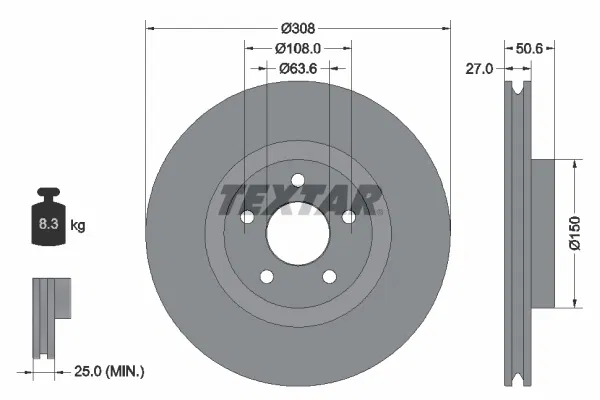 Fren Diski Ford Focus IV | 92306703 TEXTAR