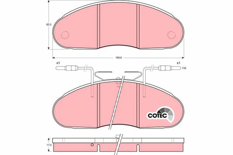 69052941 Disk Balata Nissan Trade | GDB1069 TRW