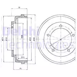 Fren Kampanası Arka Ford Transit 2.5 D 85-92 | BF316 DELPHI