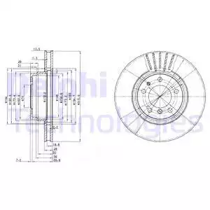 DEL BG3039 Fren Diski (Çiftli Paket) Delikli Ön BMW 725, 728, 730, 735 08/1994 > 11/2001 | DELPHI