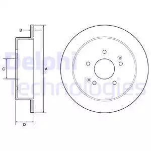 Fren Diski (Çiftli Paket) - Boyalı, Deliksiz Arka Ssangyong Korando 11/2010 > | BG4940C DELPHI