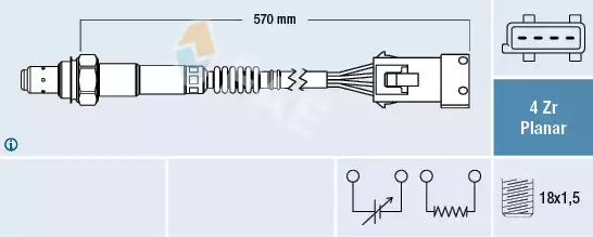 Lambda Sensörü Pt 106-206-306-C3 1.4i 8V | 77240 FAE