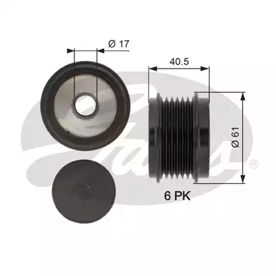OAP7103 Overrunnıng ALT.PULLEY | OAP7103 GATES