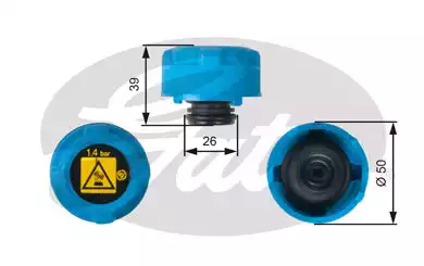 GATES-RC216 Yedek Su Depo Kapağı BOXER-3 / JUMPER-3 06=> 2.2 HDI | GATES