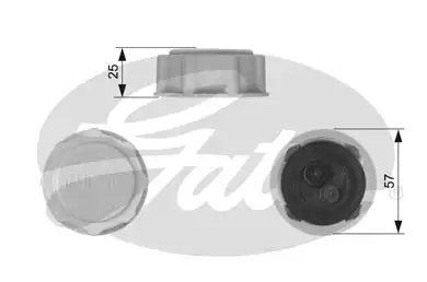 Yedek Su Depo Kapak ( Ford Escort Focus 98- Connect 02- ) | RC227 GATES
