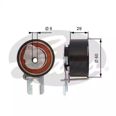 Triger Gergi Rulman ( Ford Fiesta 1.4-1.6TDCİ 03- Focus 1.6TDCİ 03- )( Peugeot 107 / 206 / 207 / 307 / 407 1.4HDI DV4TD 1.6HDI D | T43158 GATES