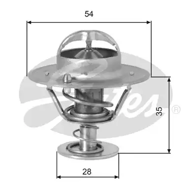 Termostat 82°C (Hyundai Accent 1.6 2000//ACCENT Era 1.4/1.6 2006//GETZ 1.4/1.6 2006//ELANTRA 1.6 2001/) | TH00782G1 GATES